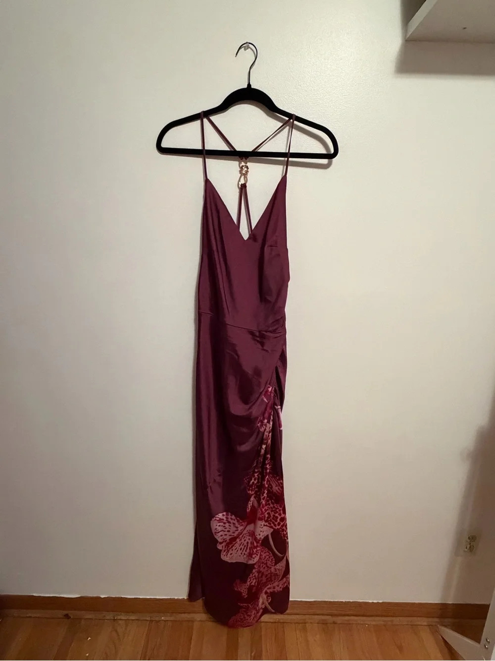 Abercrombie open-back hardware maxi dress